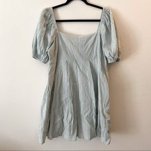 Altar’d State Blue Off The Shoulder Cotton Dress